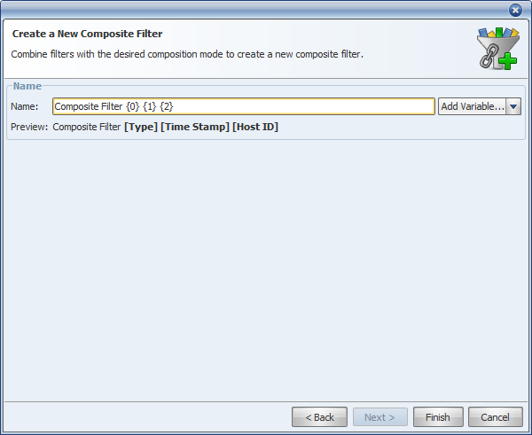 "Composite Filter'" dialog – Step 2