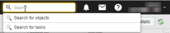 Screenshot of the global search in version 24 when starting a search without entering a string.