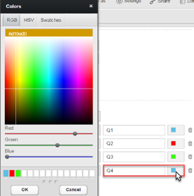 Mit der Farbpalette Farbe hinzufügen