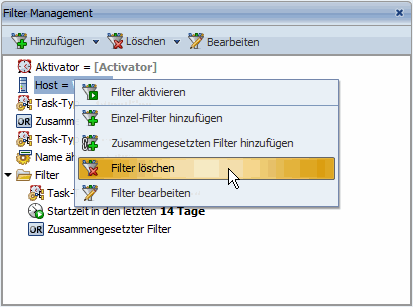 Filter-Kontextmenü
