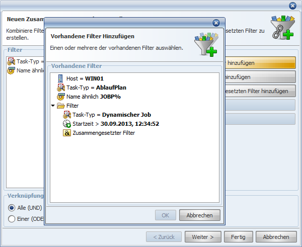 Dialog 'Add Existing Filters'