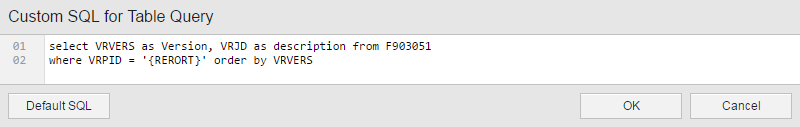 Custom SQL with Variables