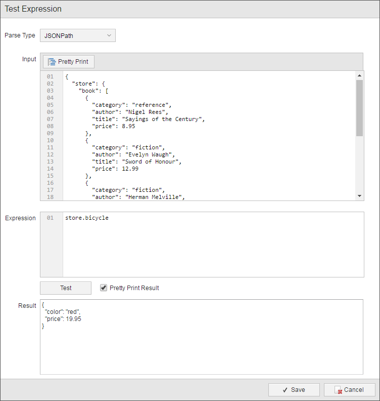 Parsing example