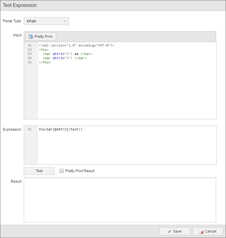 Parsing example