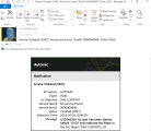 Sample email notification
