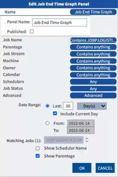 Screenshot of the configuration dialog