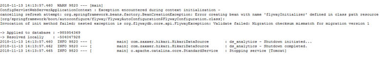 Error Message shown with direct update is made from ANOP v1.0.3 to v2.3.0