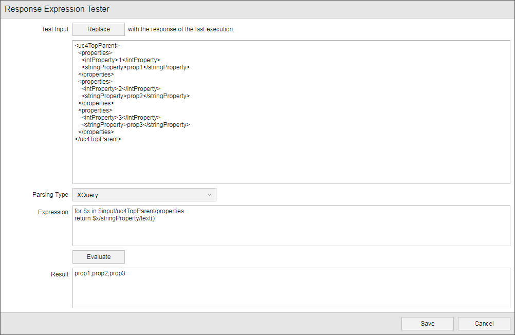 Parsing example