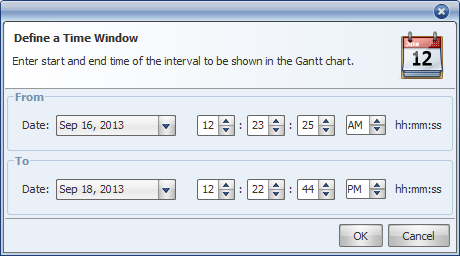 Time Window dialog