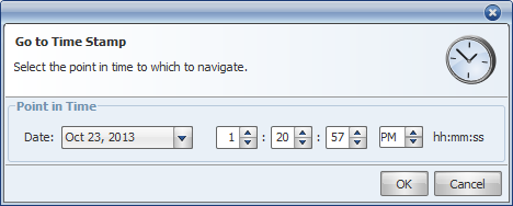 "Go to Point in Time" dialog