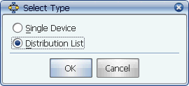 Select Distribution List as the type