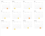 Calendar in which Thursday are selected instead of Fridays in case the latter are end of month and working day