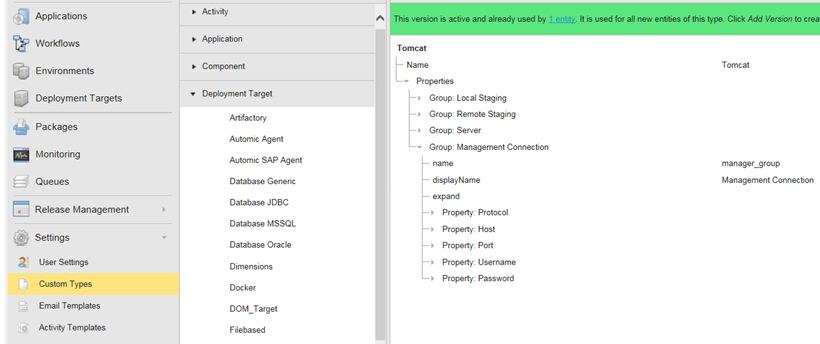 Image displaying Custom Types view