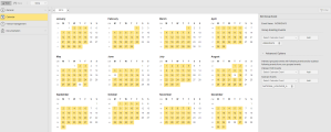 Screenshot of the Calendar view displaying the WORKDAYS Calendar Event configuration as described in the previous instructions.