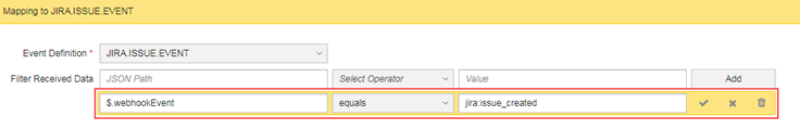 This feature allows you to filter received event payloads based on conditional operators.