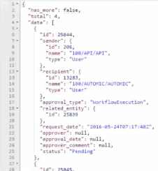Image displaying response