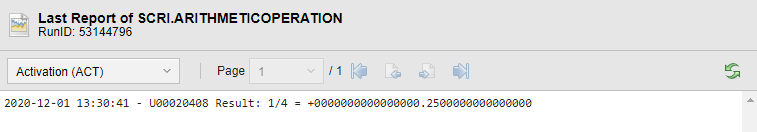 Screenshot showing the Activation report