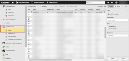 Screenshot of the Administration perspective showing the Agent list, where the newly installed Agent is highlighted.