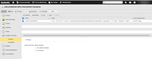 Screenshot of the variable definition.