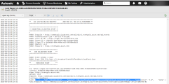 Screenshot of the log file after execution.