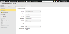 Screenshot of the definition of the variables in a workflow.