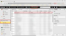 Screenshot of the Administration perspective showing the Agent list, where the newly installed Kubernetes Agent is highlighted.