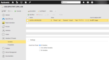 Screenshot of the variable definition