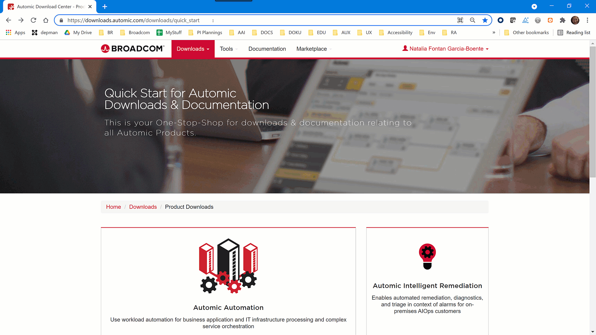 Accessing the compatibility matrix Animated gif showing how to access the compatibility matrix: Go to docs.automic.com, then select Tools, then select Compatibility Matrix