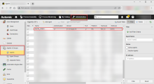 Screenshot of the Administration perspective showing the Agent list, where the newly installed SAP IBP Agent is highlighted.
