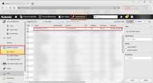 Screenshot of the Administration perspective showing the Agent list, where the newly installed Azure Synapse Agent is highlighted.
