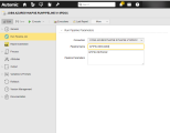 Screenshot of the definition of the variables in a workflow.