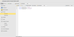 Screenshot of the Pre Process page with the script