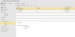Screenshot of the Variables definition page