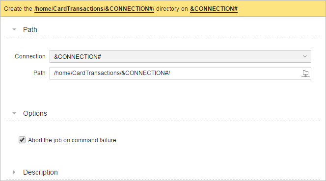 Command with a variable