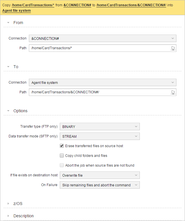 Command with a variable