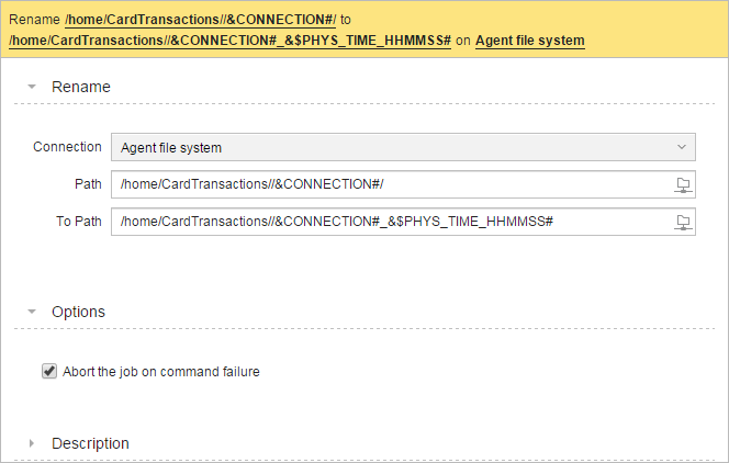 Command with a variable