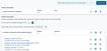 Managing the downloads in the Download Manager