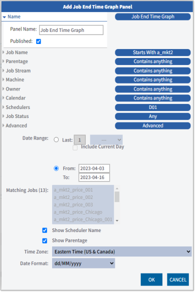 Screenshot of the configuration dialog