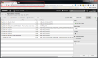 Screenshot showing the popup message that displays when hovering the mouse over he browser tab in which the advanced search is opened. 