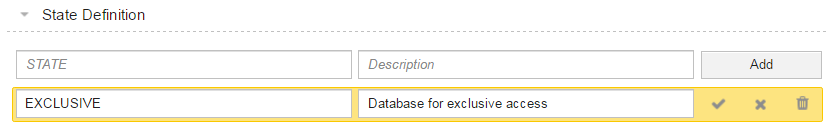 Screenhsot of an expanded state button in a Sync object