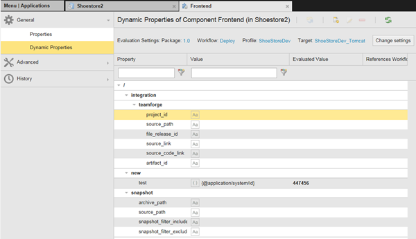 Image displaying dynamic properties