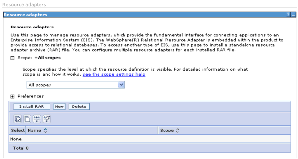 Installing AE.ResourceAdapter (IBM WebSphere)