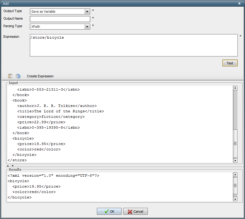 Parsing example