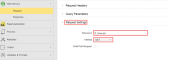 Request Settings Page