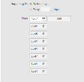 Screenshot of the section where the following days are selected: 12.31, 01.01, 03.30, 03.31, 05.01, 08.07, 10.31, 12.31