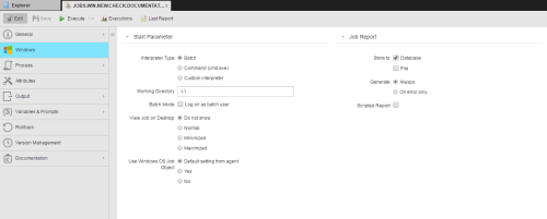 Objet job (WINDOWS)