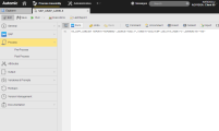 Écran de la Page Traitement d'un job SAP affichant la vue Editeur de script avec les mêmes commandes que la vue Formulaire.