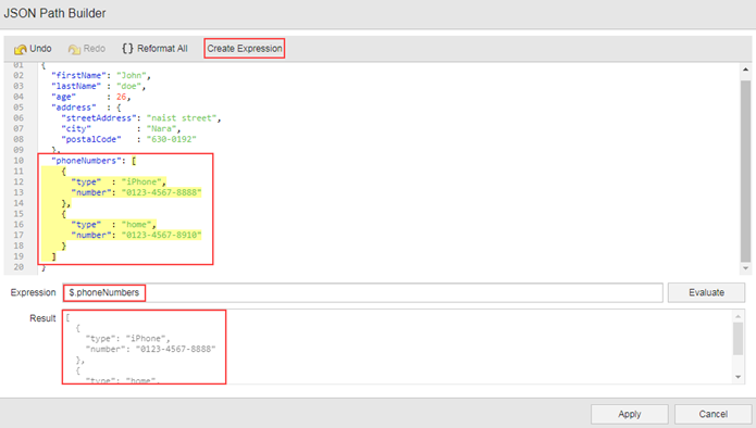 JSONPath Builder